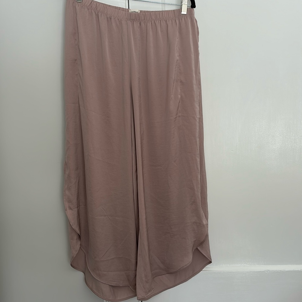 Upwest, L Tulip Hem Washable Satin Sleep Pant Blushed Rose